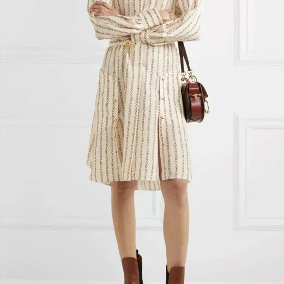 Chloé Wave in Sepia Brown Leather Chunky Heel Ankle Boots EU 38 US 8 NIB $960 - Picture 2 of 8